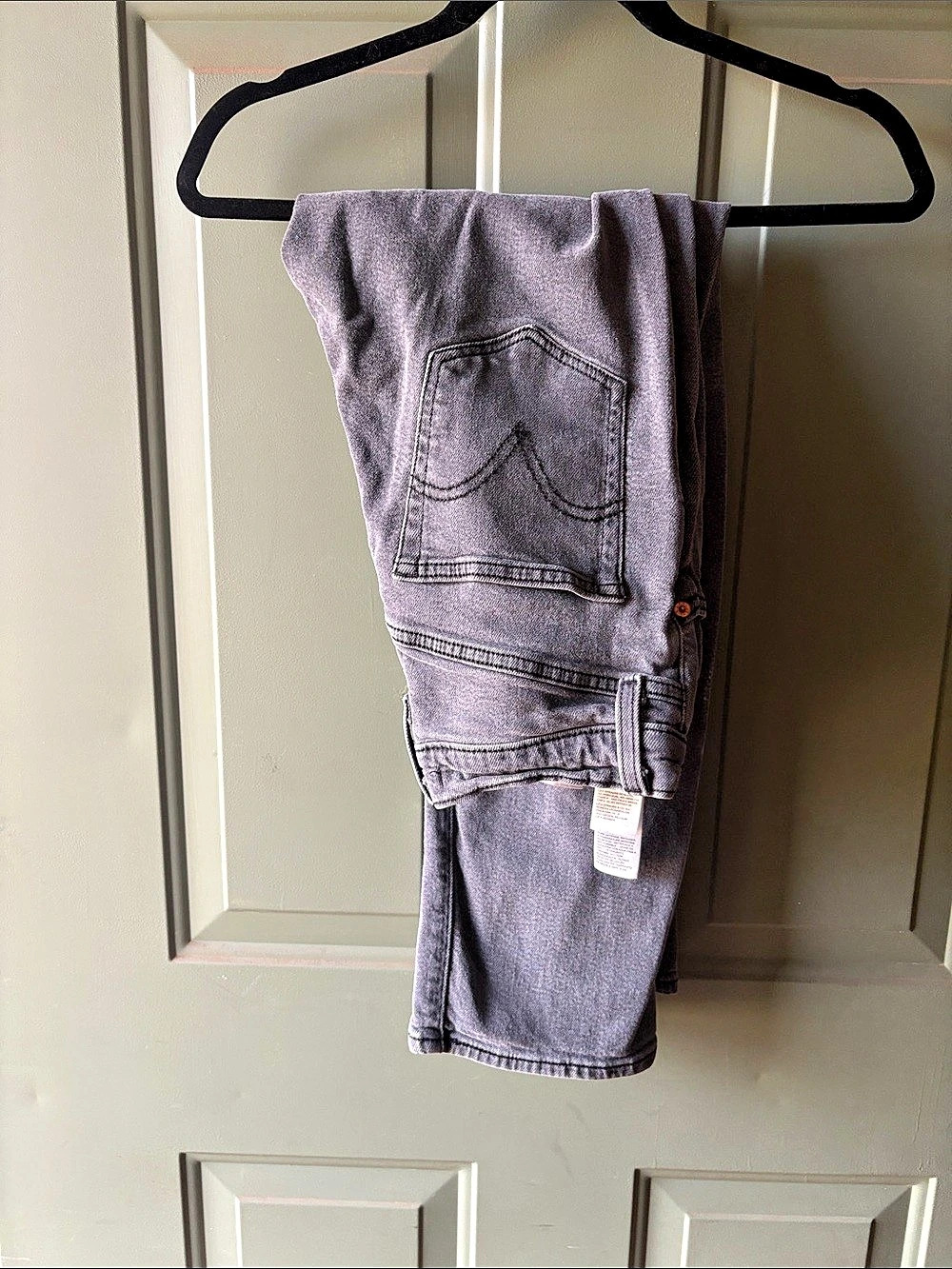 Levi Straight Ankle Jeans - Washed out black